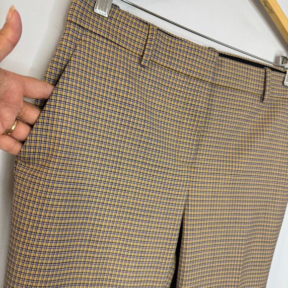 Theory Treeca 2 Portland Check Chino Wool-blend Stretch Pants Multi Sz 4 New - Picture 6 of 16